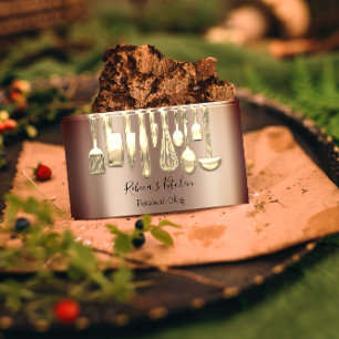 Carte De Visite Cuisine Personnel Chef Restaurant Cuisine Or