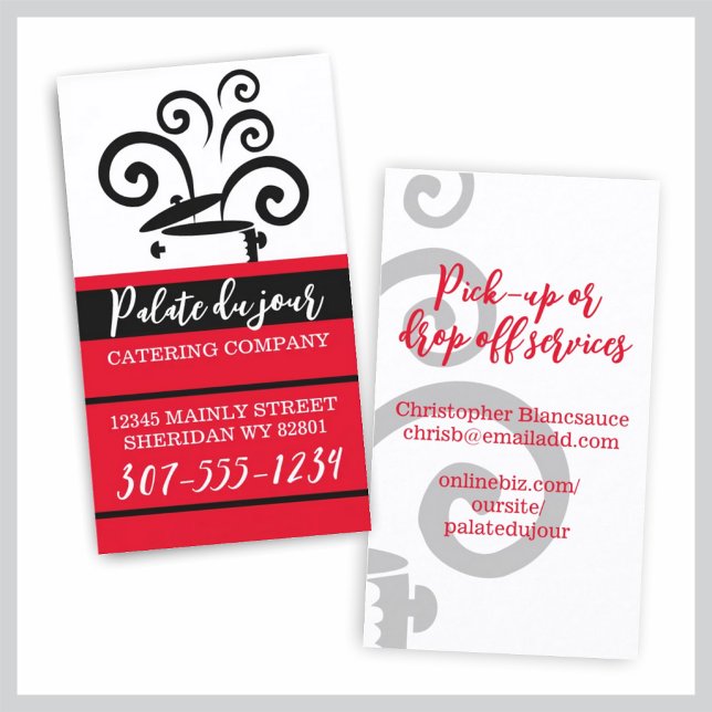 Carte De Visite Cuisine pot grand bouillon cuisinier à vapeur cuis (Créateur téléchargé)