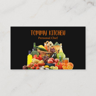 Carte De Visite Cuisine professionnelle Chef Cuisine Légumes