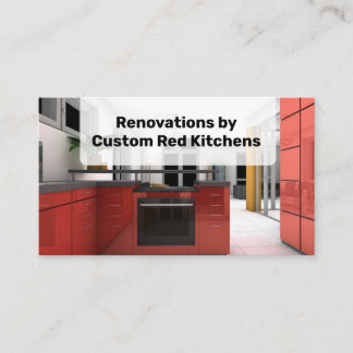 Carte De Visite Cuisine rouge Améliorations de la maison Rénovatio