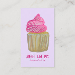 Carte De Visite Cuisine sucrée Boulangerie à gâteaux violets