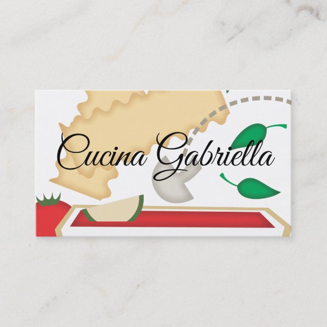 Carte De Visite Cuisine végétarien lasagne végétarienne alimentati (Devant)