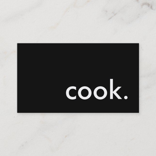 Carte De Visite  cuisiner. (Devant)