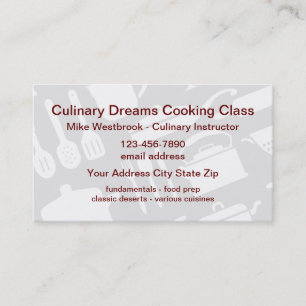 Carte De Visite Cuisines culinaires