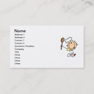Carte De Visite Cuisinier masculin