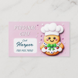 Carte De Visite Cuisinier personnel cookie chef mignon