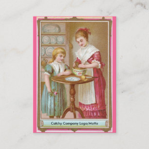 Carte De Visite Cuisson victorienne de mère et de fille