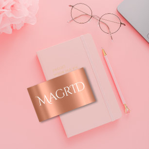 Carte De Visite Cuivre Moderne Minimalisme Métallique