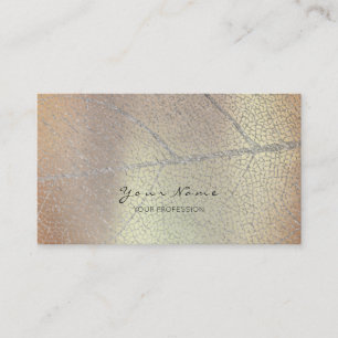 Carte De Visite Cuivre rose d'or de feuille de gris argenté de