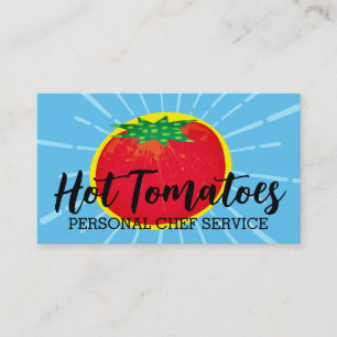 carte de visite culinaire de motif de tomate