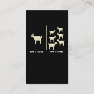 Carte De Visite Cultivateur de chèvres amusant Humour