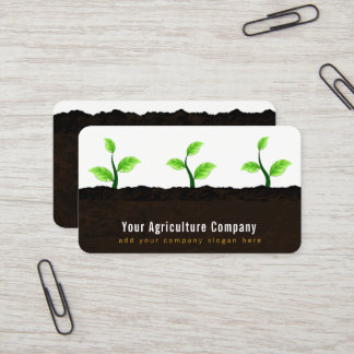 Carte De Visite Cultiver les semis dans l'agriculture du sol Horti