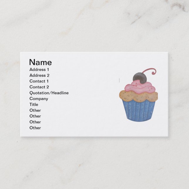 Carte De Visite Cupcake (Devant)