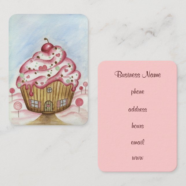 Carte de visite Cupcake (Devant / Derrière)