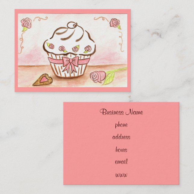 Carte de visite Cupcake (Devant / Derrière)