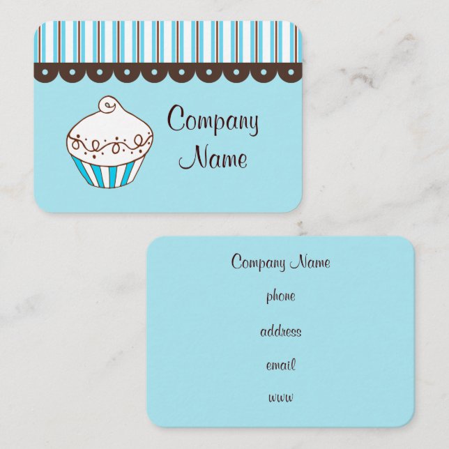 Carte de visite Cupcake (Devant / Derrière)
