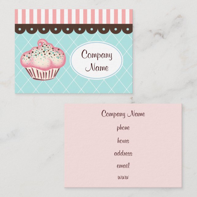 Carte de visite Cupcake (Devant / Derrière)