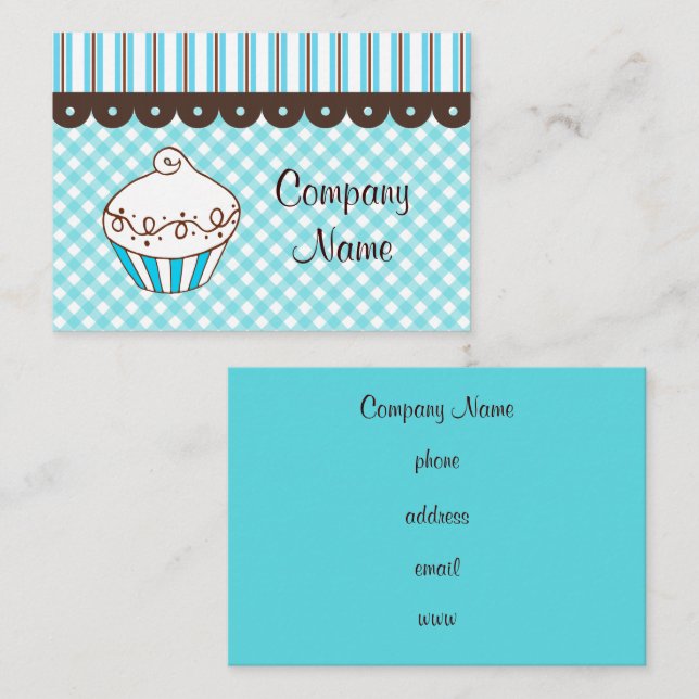 Carte de visite Cupcake (Devant / Derrière)