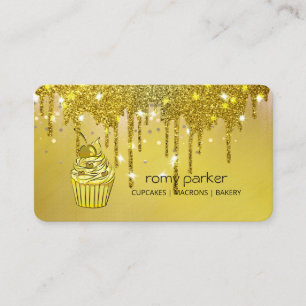 Carte De Visite Cupcake Accueil Boulangerie Pâtisserie Gold Drivin