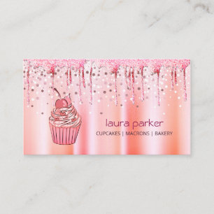 Carte De Visite Cupcake Accueil Boulangerie Pâtisserie Rose Gold D