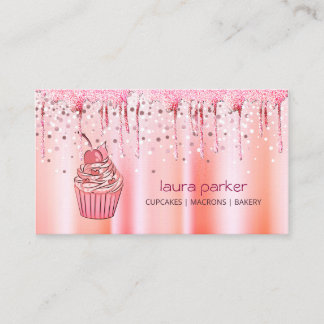Carte De Visite Cupcake Accueil Boulangerie Pâtisserie Rose Gold D