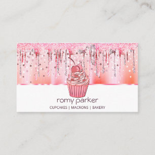 Carte De Visite Cupcake Accueil Boulangerie Pâtisserie Rose Gold D