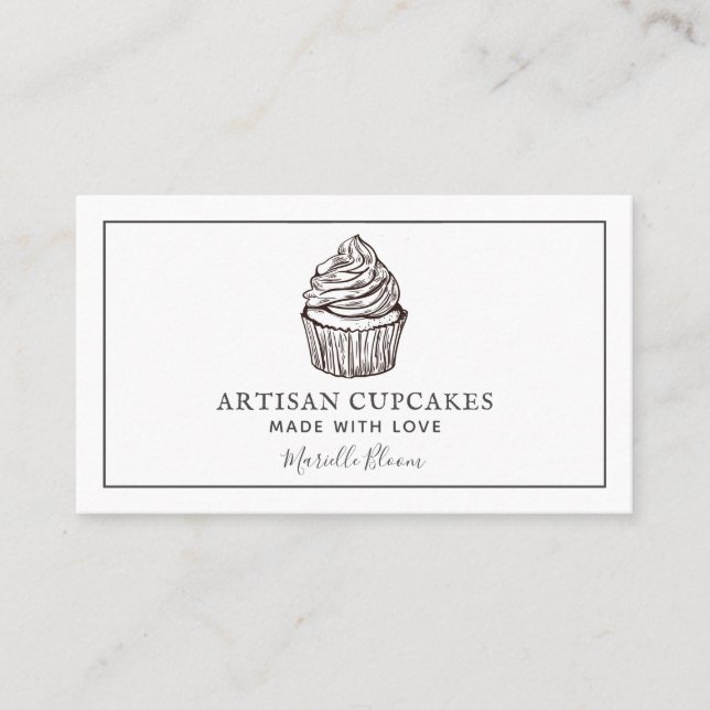 Carte De Visite Cupcake Baker (Devant)