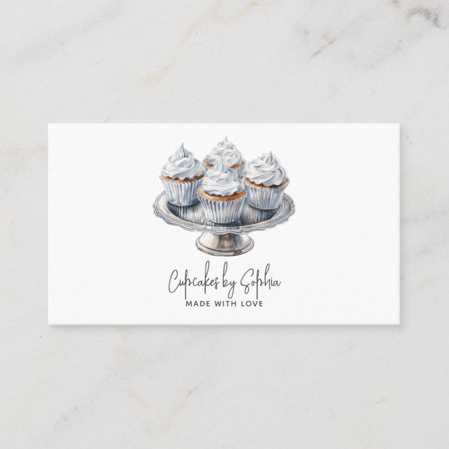Carte De Visite Cupcake Baker boulangerie Chef Restauration (Devant)