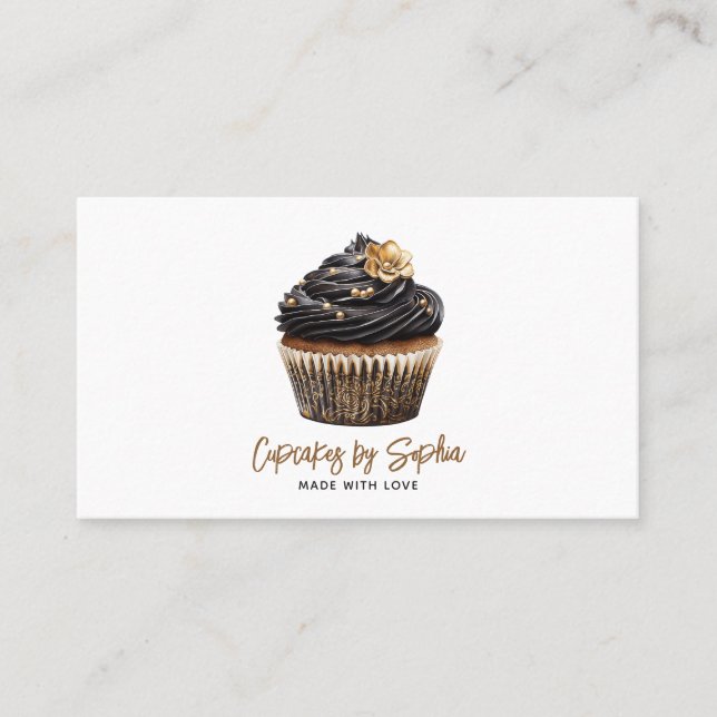 Carte De Visite Cupcake Baker boulangerie Chef Restauration (Devant)