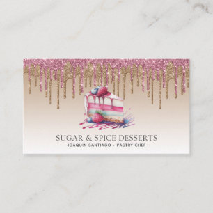 Carte De Visite Cupcake Boulangerie Pâtisserie Chef Parties scinti