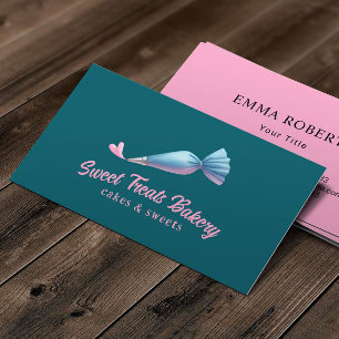 Carte De Visite Cupcake Boulangerie Pâtisserie Chef Sac de tuyaute