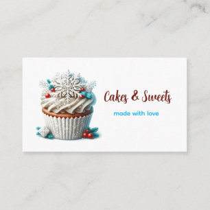 Carte De Visite Cupcake Boulangerie Pâtisserie Chef Snowflakes