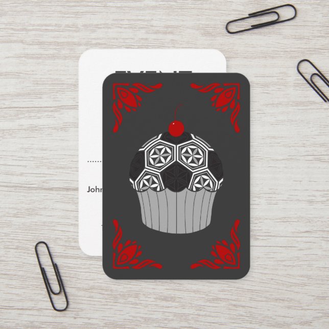 Carte De Visite cupcake de football sacré (Devant/Arrière en situation)