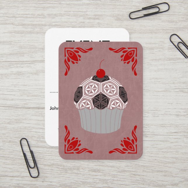 Carte De Visite cupcake de géométrie sacrée (Devant/Arrière en situation)