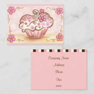 Carte de visite Cupcake Flower