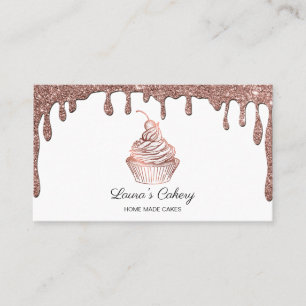 Carte De Visite Cupcake Home Bakery Rustic Vintage