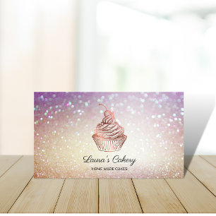Carte De Visite Cupcake Home Bakery Rustic Vintage