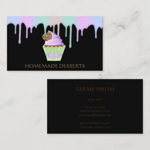 Carte De Visite Cupcake Logo boulangerie Chef, mignonne