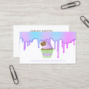 Carte De Visite Cupcake Logo boulangerie Chef, mignonne