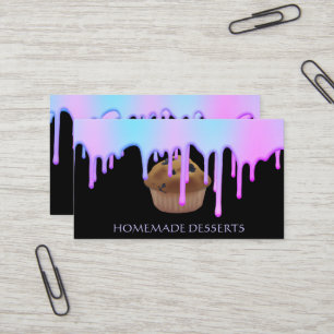Carte De Visite Cupcake Logo boulangerie Chef, mignonne
