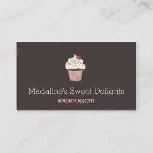 Carte De Visite Cupcake Logo Boulangerie Pâtisserie Chef Cuisine I