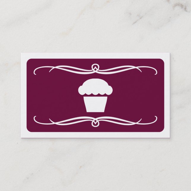 Carte De Visite cupcake mod (personnalisable en couleur) (Devant)