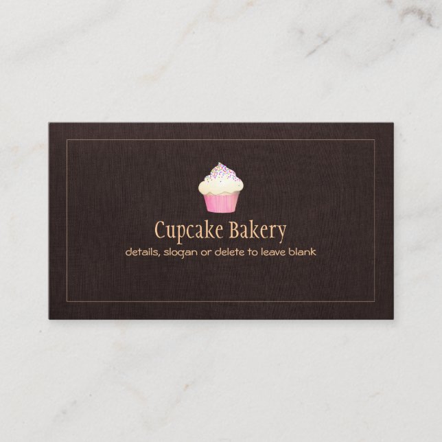 Carte De Visite Cupcake Restauration Boulangerie Pâtisserie Chef (Devant)