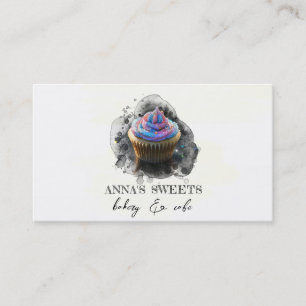 Carte De Visite *~* Cupcake Shop 3 QR Social Media Bakery