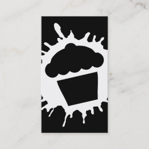 Carte De Visite cupcake splatz noir