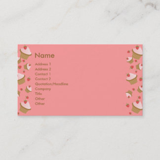 Carte De Visite Cupcakes au chocolat aux fraises