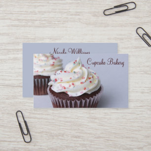 Carte De Visite Cupcakes au chocolat moderne Sprinter Frosting