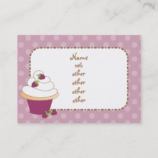 Carte De Visite Cupcakes aux framboises