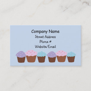 Carte De Visite Cupcakes en rangée