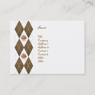 Carte De Visite Cupcakes et Jacquard